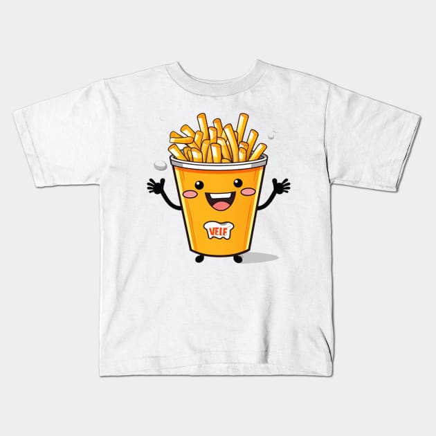 kawaii french fries T-Shirt cute potatofood Kids T-Shirt by nonagobich